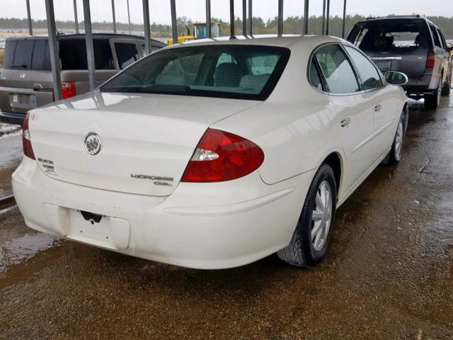 2G4WD532651242095 - 2005 BUICK LACROSSE C WHITE photo 4