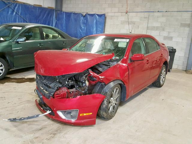 3FAHP0JA1AR255740 - 2010 FORD FUSION SEL RED photo 2