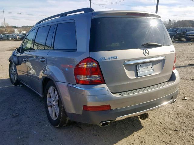 4JGBF71E77A202196 - 2007 MERCEDES-BENZ GL 450 4MA GRAY photo 3