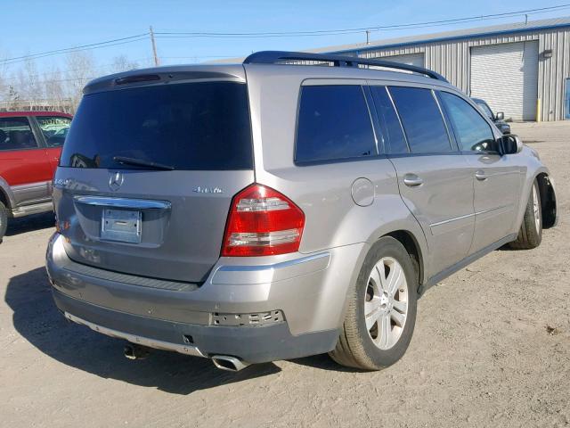 4JGBF71E77A202196 - 2007 MERCEDES-BENZ GL 450 4MA GRAY photo 4