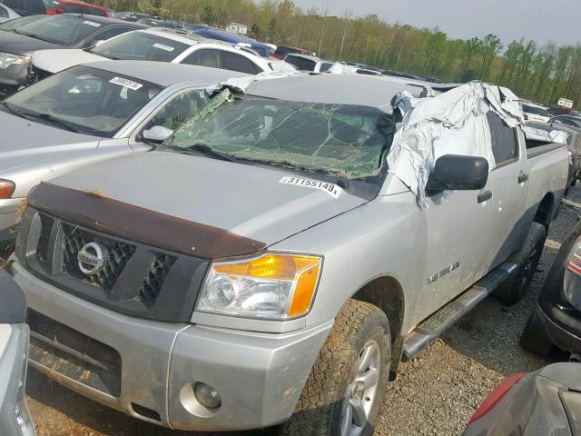 1N6BA0EJ8DN305209 - 2013 NISSAN TITAN S SILVER photo 2