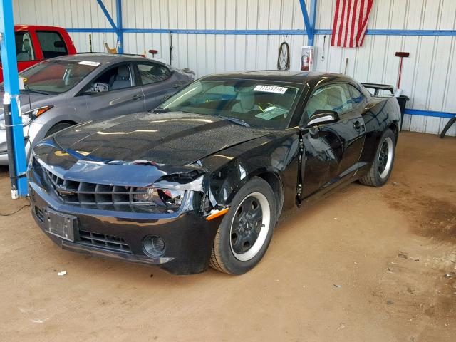 2G1FE1E30D9206718 - 2013 CHEVROLET CAMARO LS BLACK photo 2