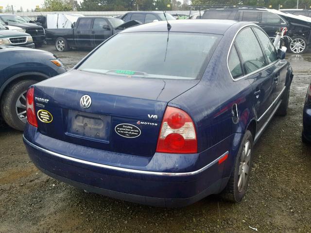 WVWTH63B11E157904 - 2001 VOLKSWAGEN PASSAT GLX 蓝色 照片 4