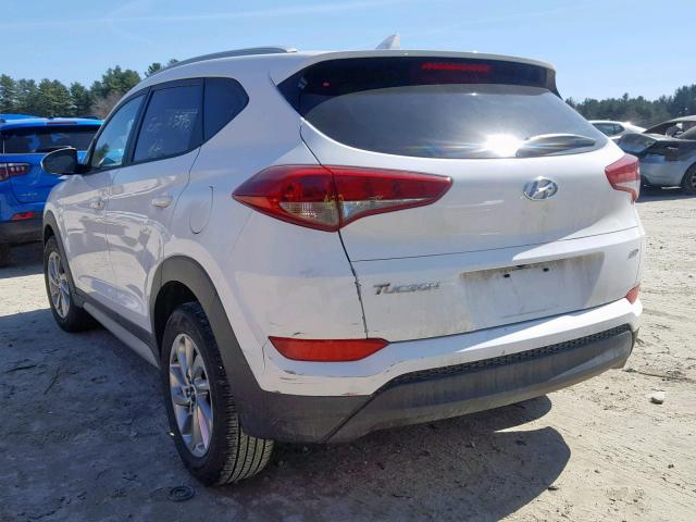 KM8J3CA41JU748342 - 2018 HYUNDAI TUCSON SEL WHITE photo 3