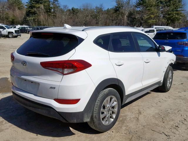 KM8J3CA41JU748342 - 2018 HYUNDAI TUCSON SEL WHITE photo 4