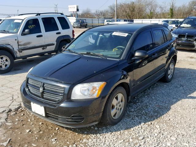 1B3HB28C28D595592 - 2008 DODGE CALIBER BLACK photo 2