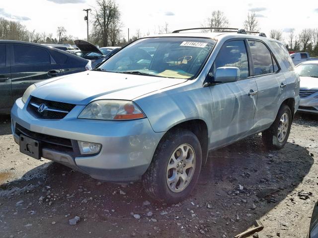 2HNYD18842H534134 - 2002 ACURA MDX TOURIN BLUE photo 2