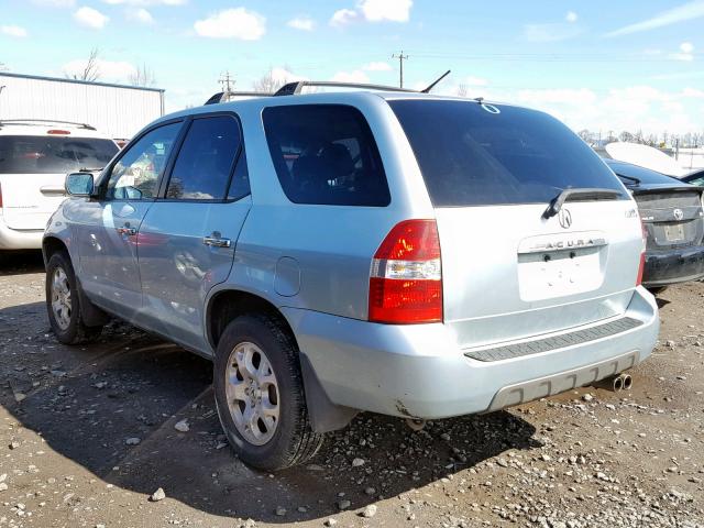 2HNYD18842H534134 - 2002 ACURA MDX TOURIN BLUE photo 3