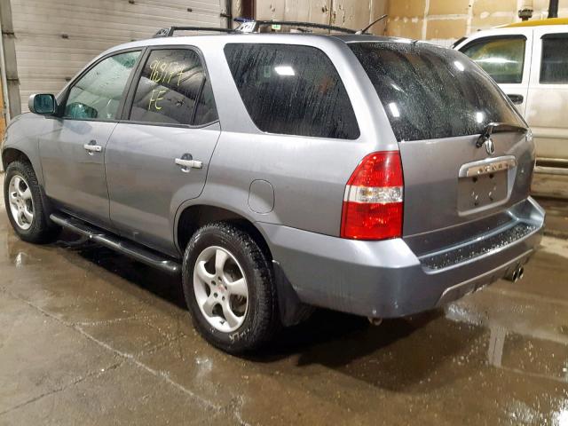 2HNYD18651H500989 - 2001 ACURA MDX TOURIN GRAY photo 3