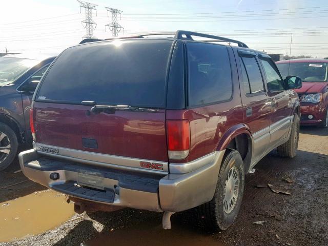 1GKDT13W3Y2163079 - 2000 GMC JIMMY / EN RED photo 4