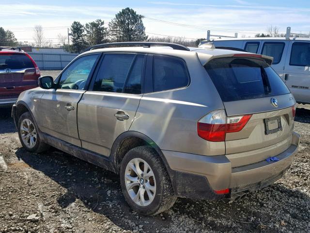 WBXPC9C47AWJ36605 - 2010 BMW X3 XDRIVE3 GOLD photo 3