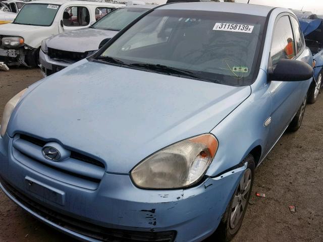 KMHCM36C58U062708 - 2008 HYUNDAI ACCENT GS BLUE photo 2