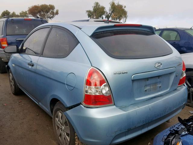 KMHCM36C58U062708 - 2008 HYUNDAI ACCENT GS BLUE photo 3