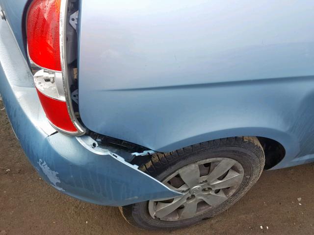 KMHCM36C58U062708 - 2008 HYUNDAI ACCENT GS BLUE photo 9