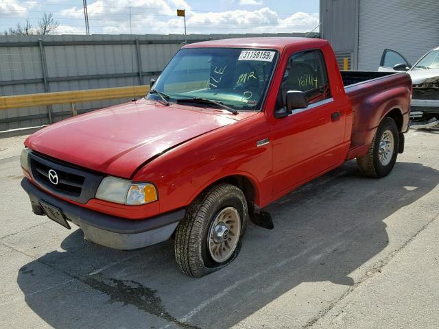 4F4YR12D72TM16375 - 2002 MAZDA B2300 RED photo 2