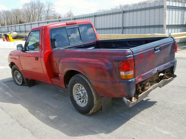 4F4YR12D72TM16375 - 2002 MAZDA B2300 RED photo 3