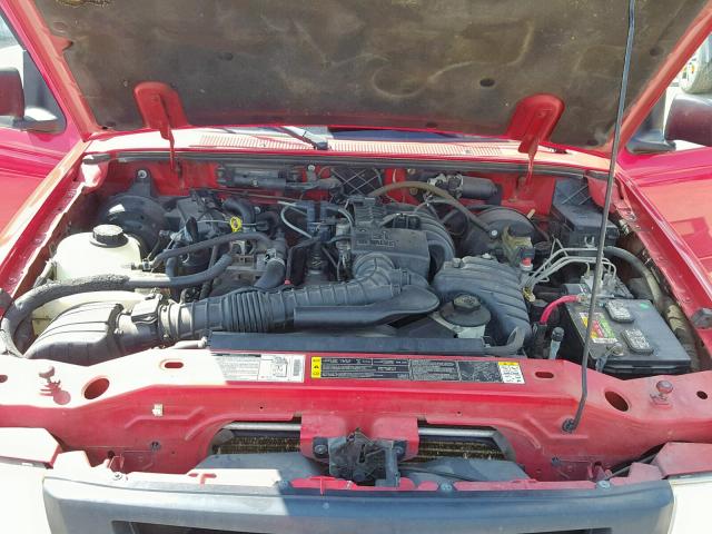 4F4YR12D72TM16375 - 2002 MAZDA B2300 RED photo 7