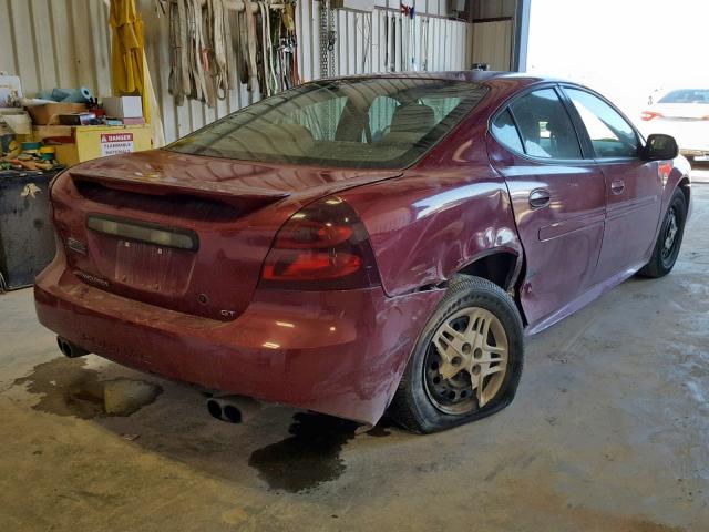 2G2WP522441146465 - 2004 PONTIAC GRAND PRIX RED photo 4