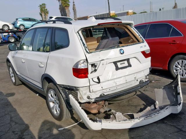 WBXPC9C43AWJ34334 - 2010 BMW X3 XDRIVE3 WHITE photo 3