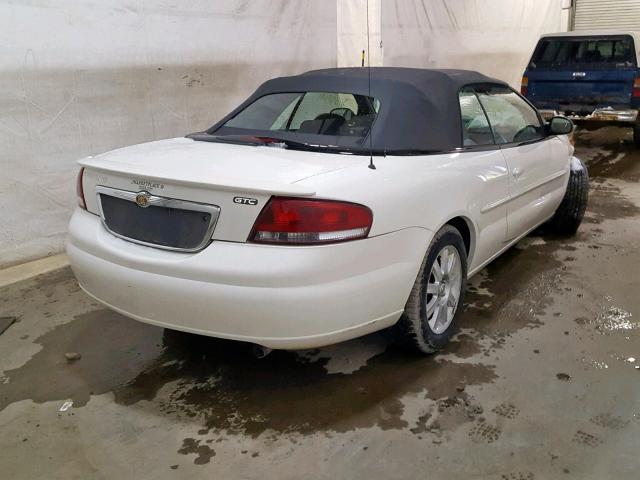 1C3EL75T33N508192 - 2003 CHRYSLER SEBRING GT WHITE photo 4