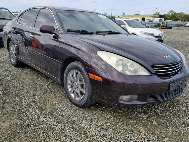 JTHBF30G236010714 - 2003 LEXUS ES 300 BLACK photo 1