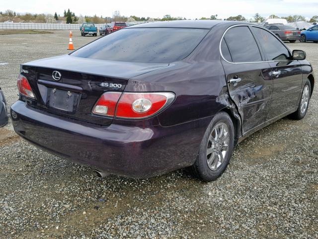 JTHBF30G236010714 - 2003 LEXUS ES 300 BLACK photo 4