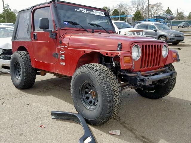 1J4FY19S9WP716712 - 1998 JEEP WRANGLER / MAROON photo 1