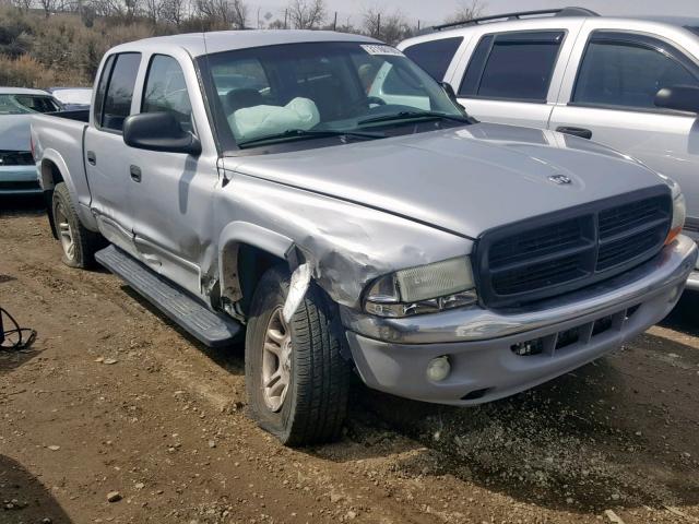 1D7HG48N74S664947 - 2004 DODGE DAKOTA QUA SILVER photo 1