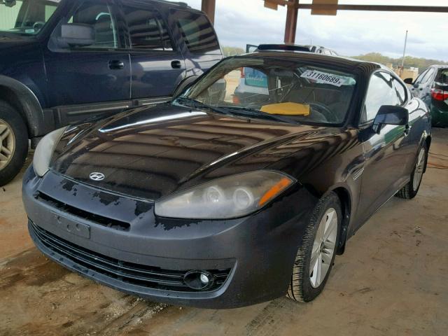 KMHHM66D78U290516 - 2008 HYUNDAI TIBURON GS BLACK photo 2