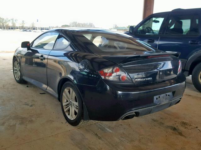 KMHHM66D78U290516 - 2008 HYUNDAI TIBURON GS BLACK photo 3