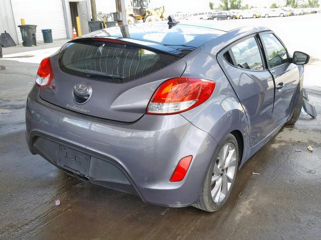 KMHTC6ADXHU305255 - 2017 HYUNDAI VELOSTER GRAY photo 4