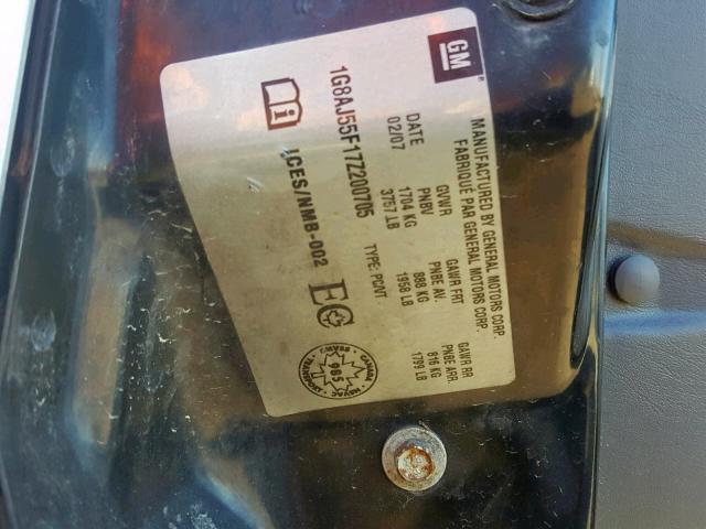 1G8AJ55F17Z200705 - 2007 SATURN ION LEVEL SILVER photo 10