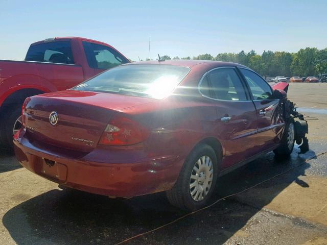 2G4WC582371226953 - 2007 BUICK LACROSSE C MAROON photo 4