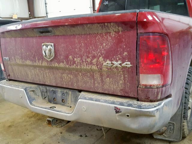 1C6RR7LG8ES207317 - 2014 RAM 1500 SLT RED photo 9