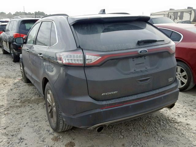 2FMPK3J90GBC51709 - 2016 FORD EDGE SEL GRAY photo 3