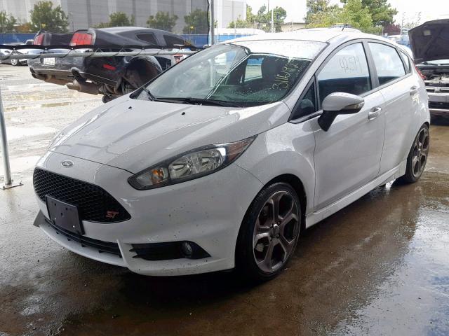 3FADP4GX1EM203948 - 2014 FORD FIESTA ST WHITE photo 2