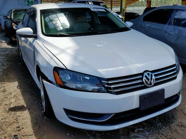 1VWBP7A35CC059874 - 2012 VOLKSWAGEN PASSAT SE WHITE photo 1