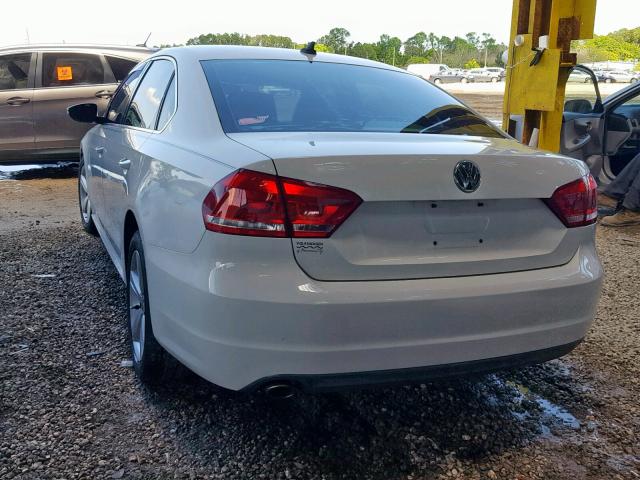 1VWBP7A35CC059874 - 2012 VOLKSWAGEN PASSAT SE WHITE photo 3