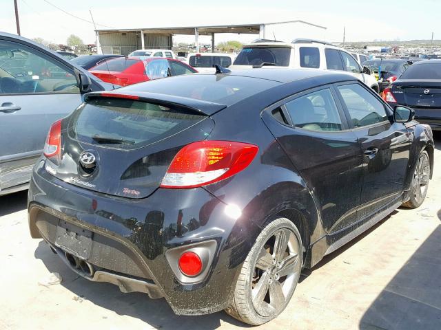 KMHTC6AE6FU229460 - 2015 HYUNDAI VELOSTER T BLACK photo 4