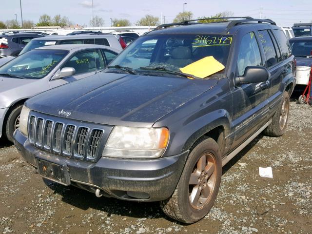 1J8GW68JX2C213576 - 2002 JEEP GRAND CHER GRAY photo 2