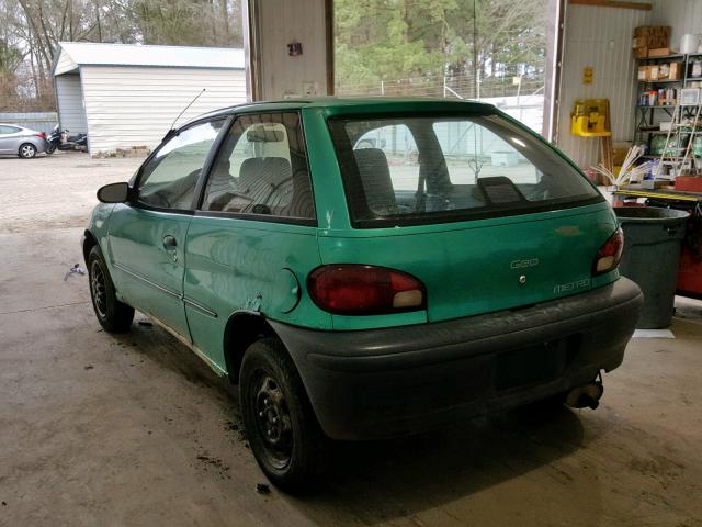 2C1MR2267S6745887 - 1995 GEO METRO BASE GREEN photo 3