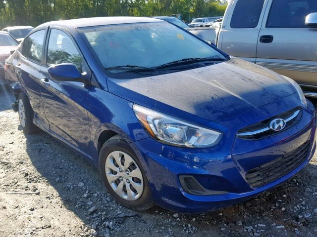 KMHCT4AE7GU033176 - 2016 HYUNDAI ACCENT SE BLUE photo 1