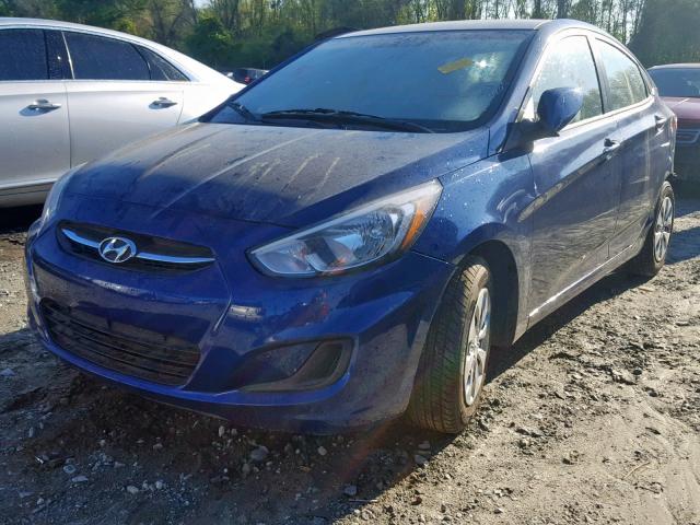 KMHCT4AE7GU033176 - 2016 HYUNDAI ACCENT SE BLUE photo 2