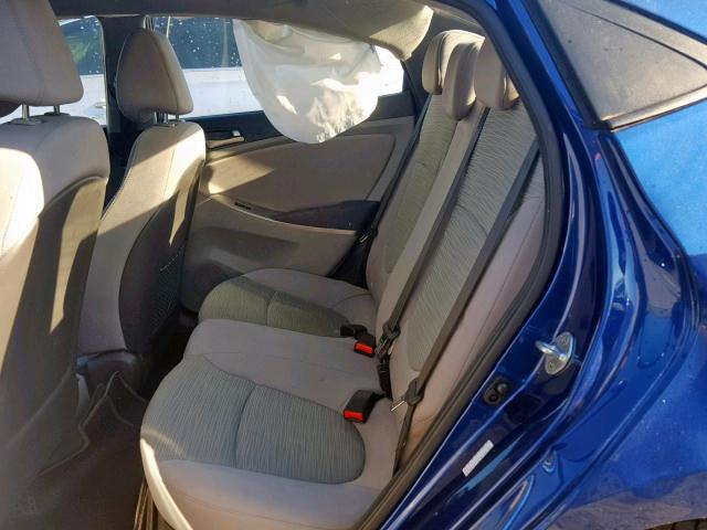 KMHCT4AE7GU033176 - 2016 HYUNDAI ACCENT SE BLUE photo 6