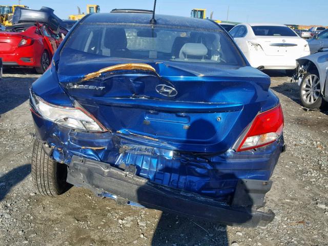 KMHCT4AE7GU033176 - 2016 HYUNDAI ACCENT SE BLUE photo 9