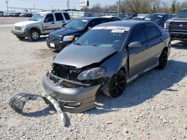 2T1BY32E25C321143 - 2005 TOYOTA COROLLA XR GRAY photo 2