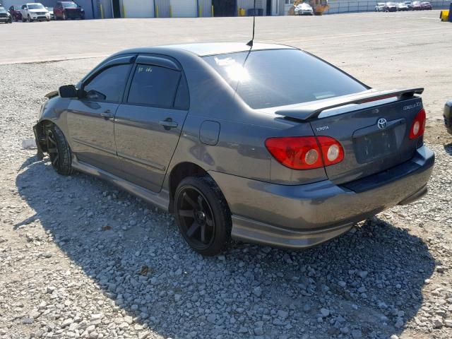 2T1BY32E25C321143 - 2005 TOYOTA COROLLA XR GRAY photo 3