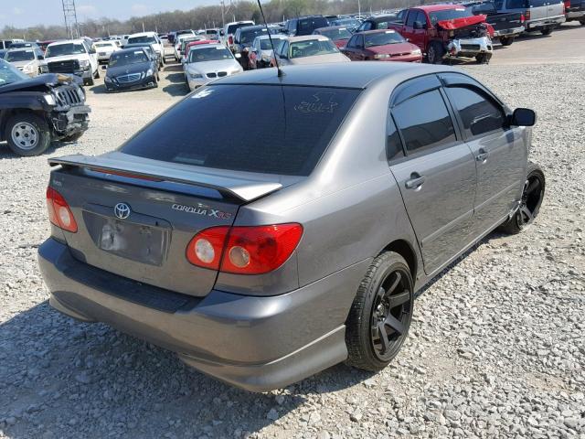 2T1BY32E25C321143 - 2005 TOYOTA COROLLA XR GRAY photo 4