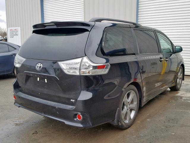 5TDXZ3DC2HS851977 - 2017 TOYOTA SIENNA SE BLACK photo 4