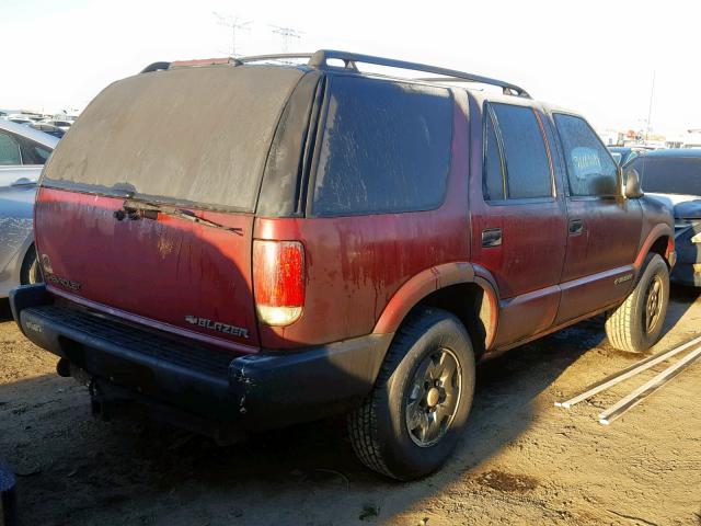 1GNDT13W6S2170697 - 1995 CHEVROLET BLAZER RED photo 4